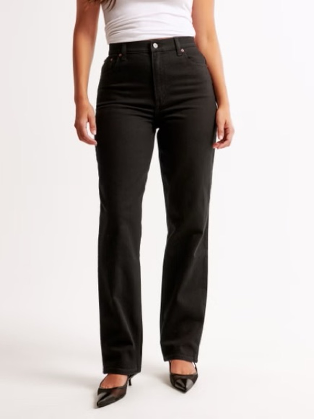 Abercrombie Curve Love ’90s Straight Jeans Black 27/4R